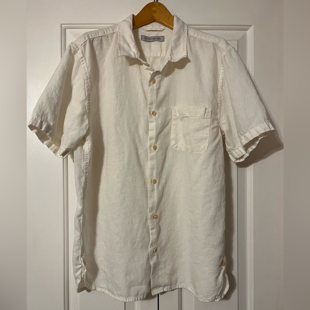 Outerknown Button Down Shirt - Salt - Large - image 1